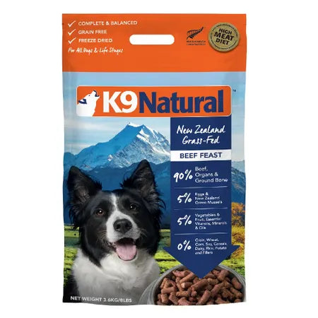 K9 Natural Freeze Dried Beef Feast Adult Dog Food