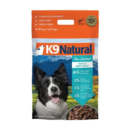 K9 Natural Freeze Dried Beef & Hoki Adult Dog Food