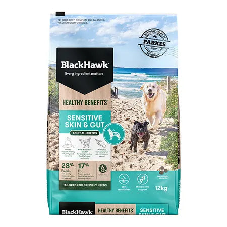 Black Hawk Healthy Benefits Sensitive Skin Gut Adult Dog Food