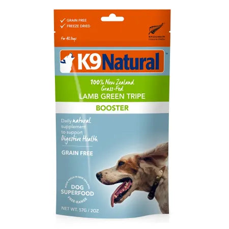 K9 Natural Freeze Dried Lamb Green Tripe Boost Adult Dog Food 57g